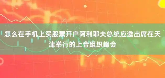 怎么在手机上买股票开户阿利耶夫总统应邀出席在天津举行的上合组织峰会